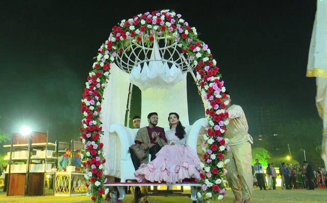 indian bride groom entry theme rajkot